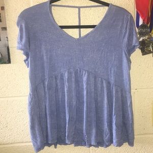 Light blue peplum top